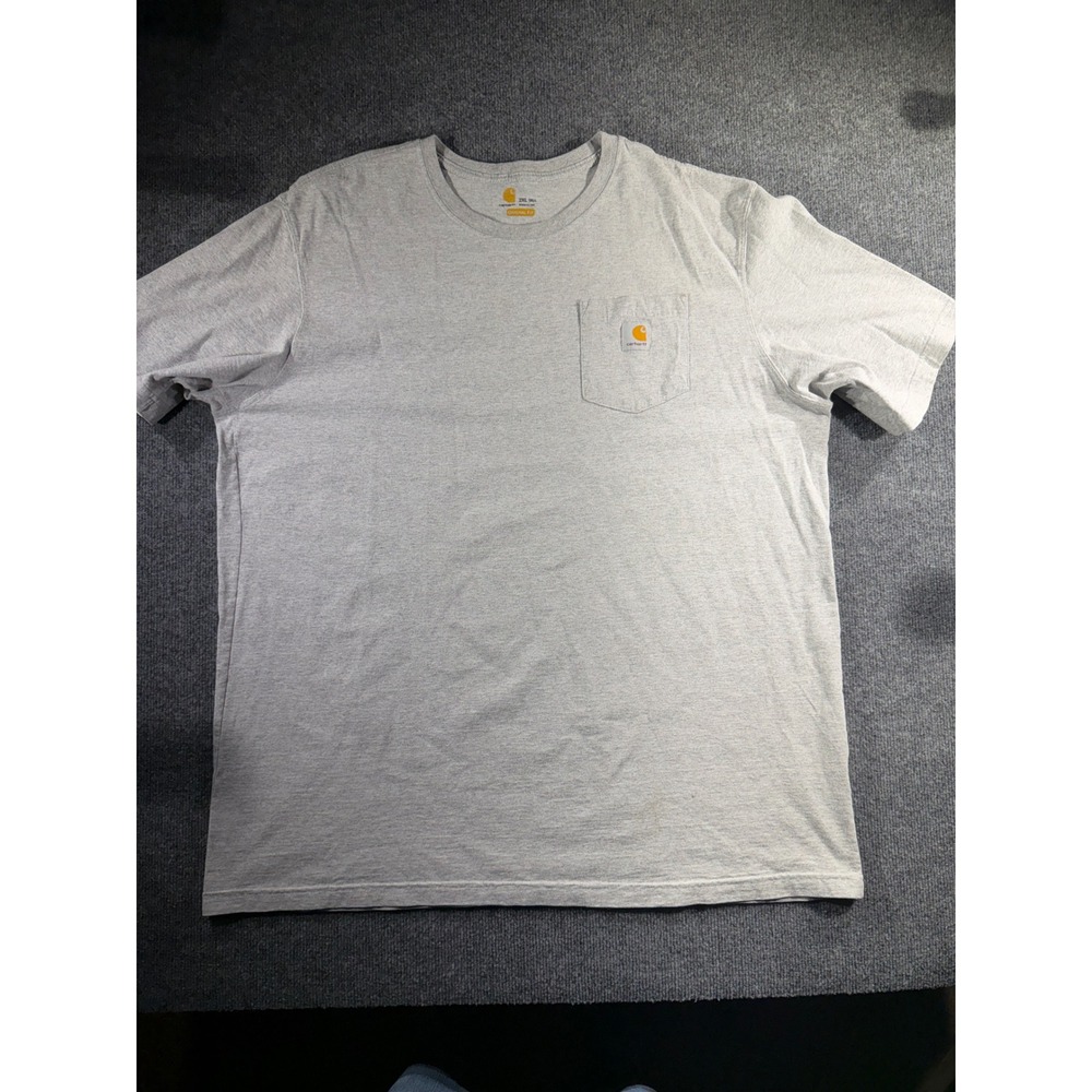 Carhartt K87 Pocket T-Shirt Mens 2XL Tall Grey Good Original Fit Short Sleeve